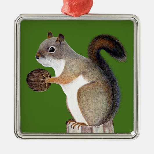 Eichhörnchen Ornament Aus Metall (Vorne)