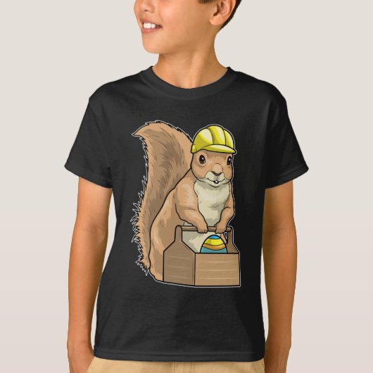 Eichhörnchen Ostereier Handwerker T-Shirt (Vorderseite)