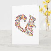 Eichhörnchen Otomi Blume Rodent Geschenk Karte (Gelbe Blume)