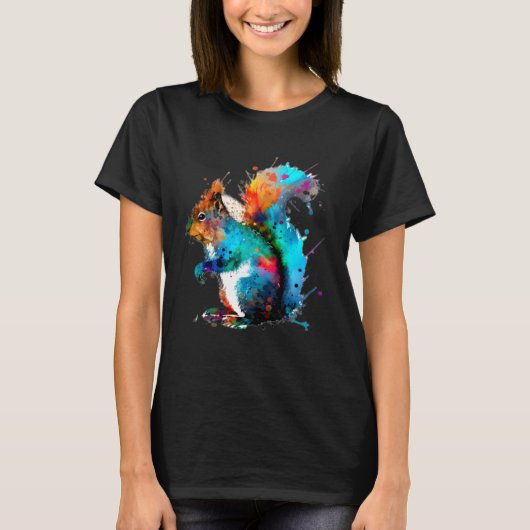 Eichhörnchen Paint Spritzer Yard Squirrel Spritzer T-Shirt (Vorderseite)