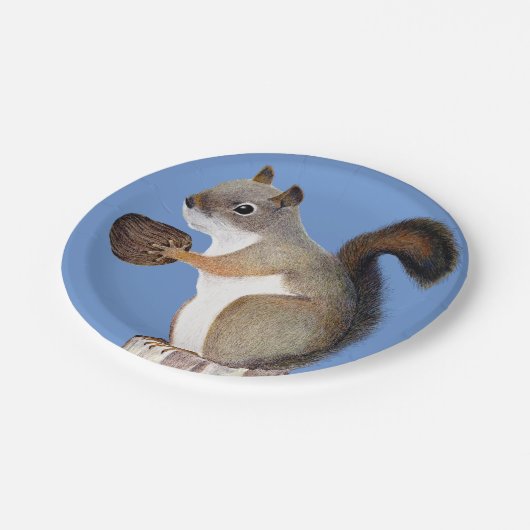 Eichhörnchen Pappteller (Schrägansicht)