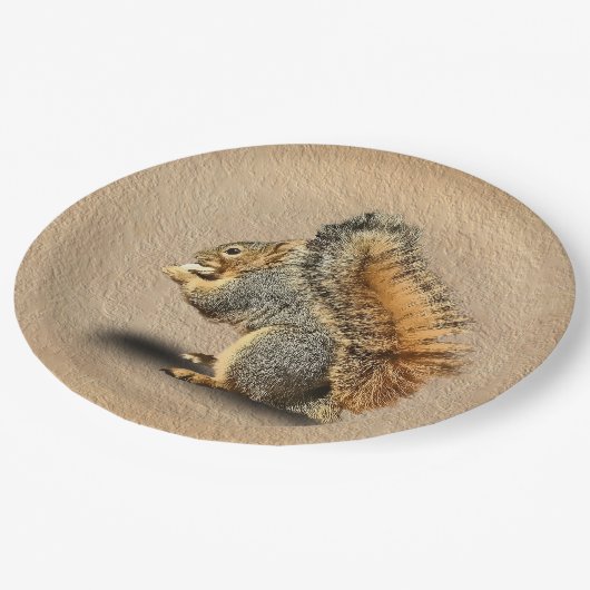 EICHHÖRNCHEN PAPPTELLER (Schrägansicht)