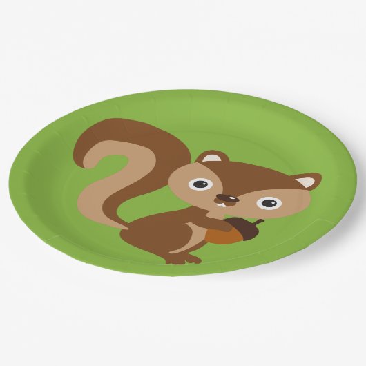 Eichhörnchen Pappteller (Schrägansicht)