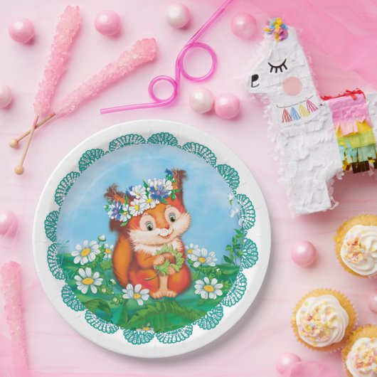 Eichhörnchen Pappteller (Party)