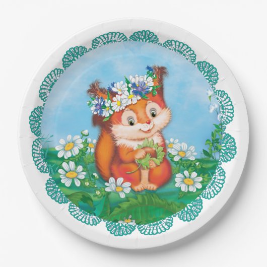 Eichhörnchen Pappteller (Vorderseite)