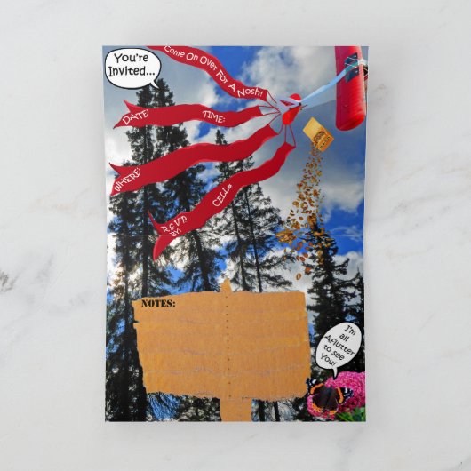 Eichhörnchen Party Invite Karte (Innenseite)