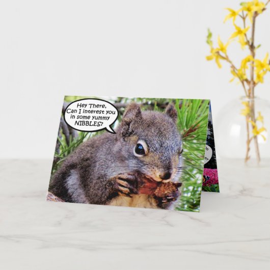 Eichhörnchen Party Invite Karte (Gelbe Blume)