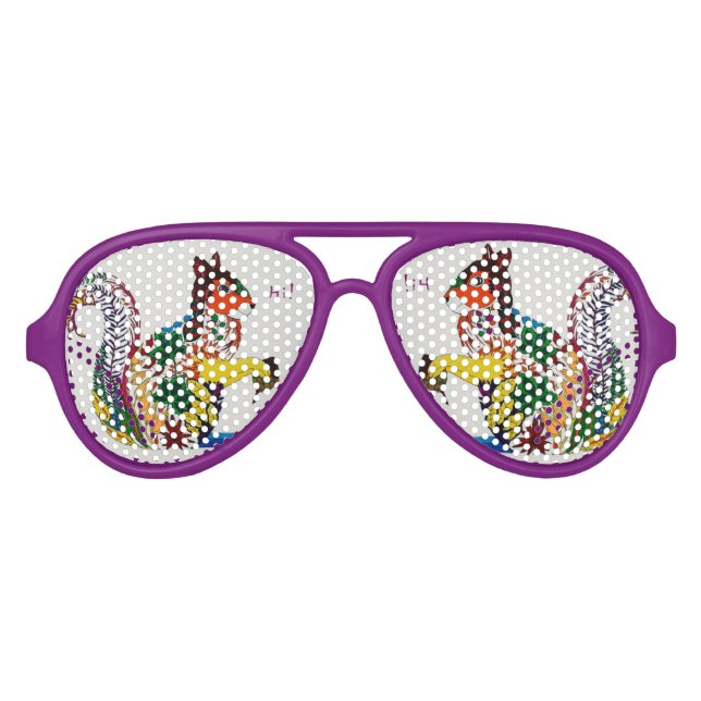 Eichhörnchen-Party-Sonnenbrille Partybrille (Vorderseite)