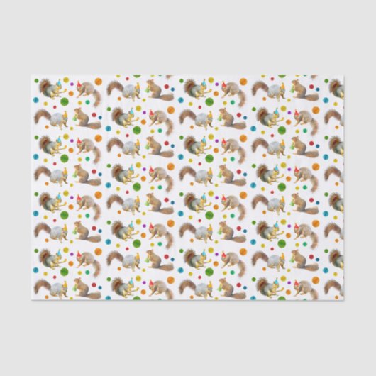 Eichhörnchen-Party-Tissue-Papier Seidenpapier (Vorderseite)