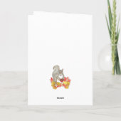 Eichhörnchen Pecan Pie Erntedank Card Karte (Rückseite)