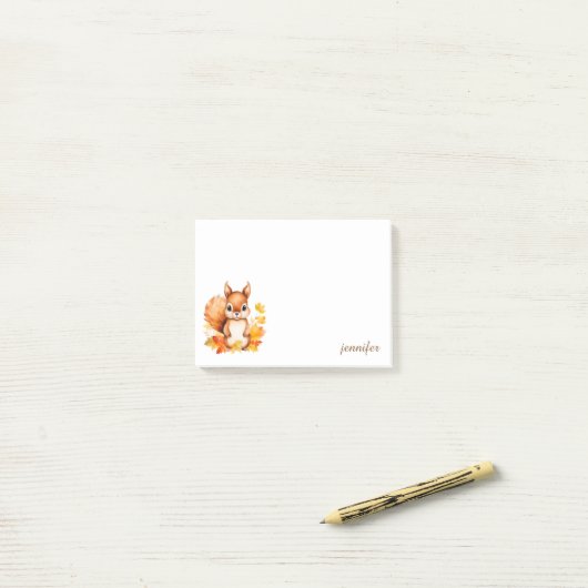 Eichhörnchen personalisieren Post-it®-Notizen Post-it Klebezettel (Auf Schreibtisch)