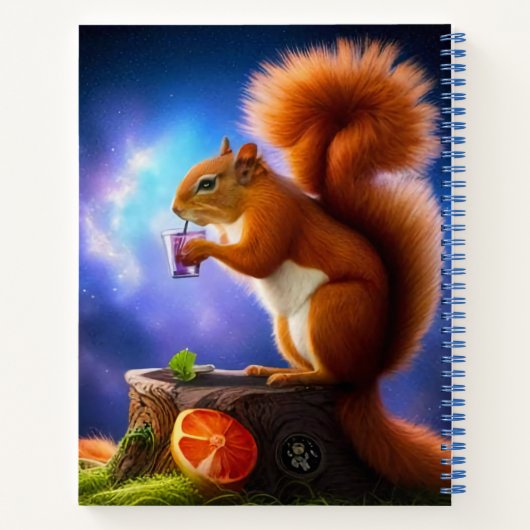 Eichhörnchen, Personalisiert, Spirale Notizblock (Rückseite)