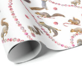 Eichhörnchen-Pfefferminz-Geschenkpapier Geschenkpapier (Rolleneckpunkt)