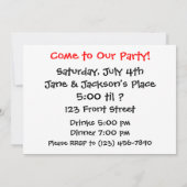 Eichhörnchen Piano Einladung (Rückseite)