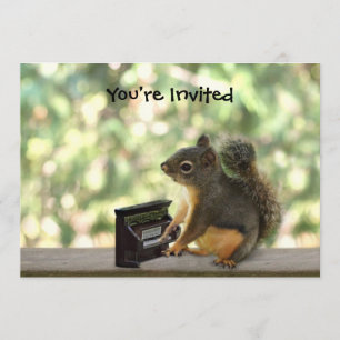 Eichhörnchen Piano Einladung