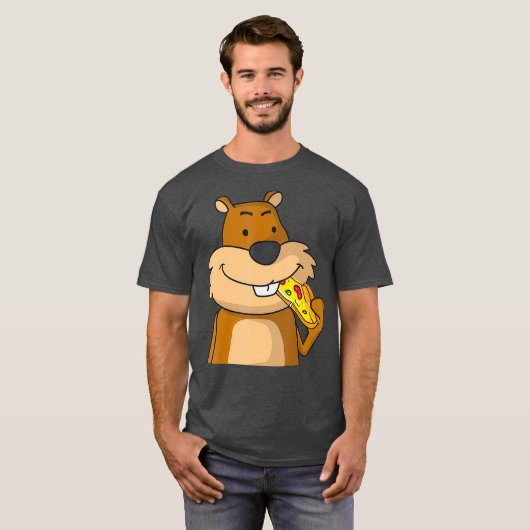 Eichhörnchen Pizza Funny Pizza Food Lover T-Shirt (Vorne ganz)