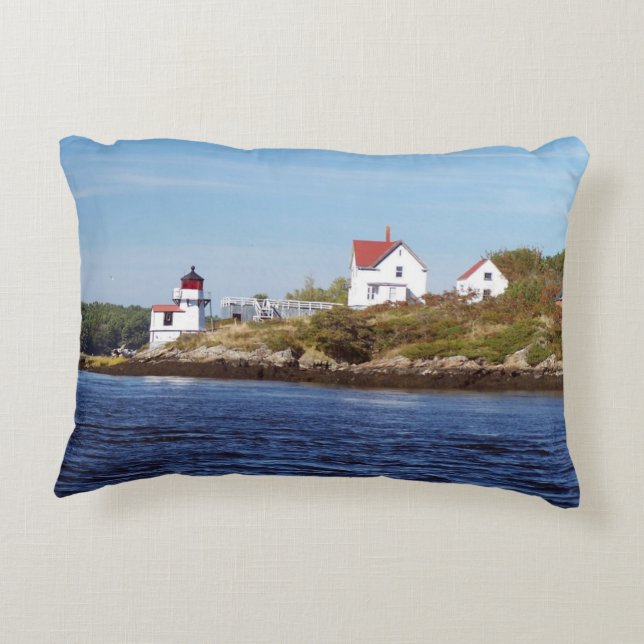 Eichhörnchen Point Lighthouse Maine Accent Pillow Dekokissen (Rückseite)