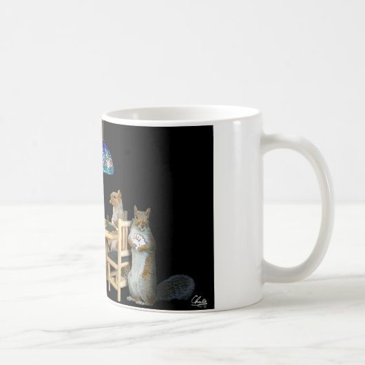 Eichhörnchen-Poker Kaffeetasse (Rechts)