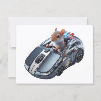 Eichhörnchen Polizist in Aktion: Stopp oder ich kl Postkarte