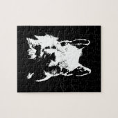 Eichhörnchen Pop Art Tiere Schwarz & Weiß Puzzle (Horizontal)