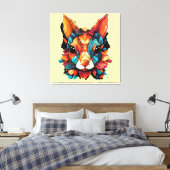 Eichhörnchen Popart Leinwanddruck (Insitu (Schlafzimmer))