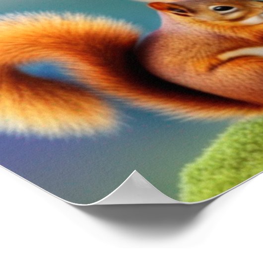 Eichhörnchen Poster (Ecke)