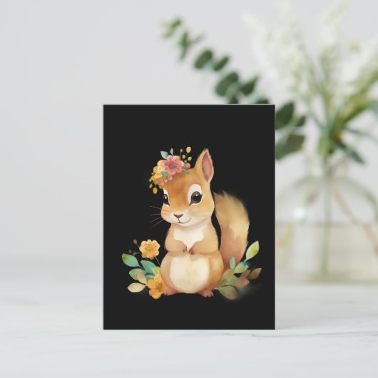 Eichhörnchen Postkarte (Stehend Vorderseite)