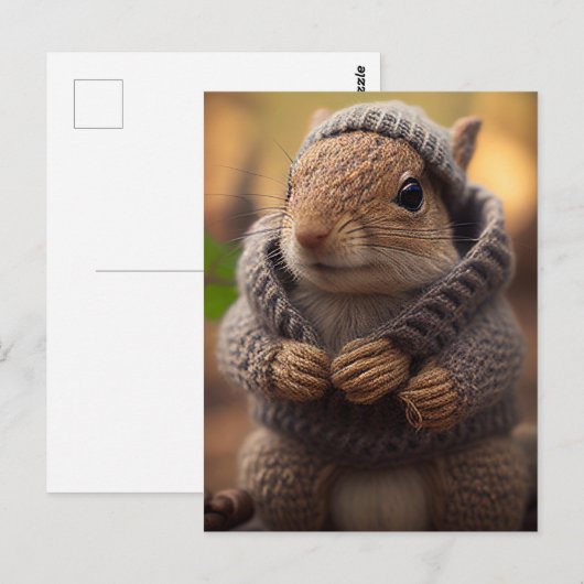 Eichhörnchen Postkarte (Vorne/Hinten)