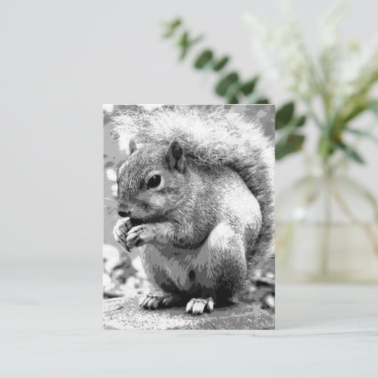 Eichhörnchen Postkarte (Stehend Vorderseite)