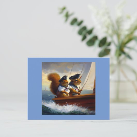 Eichhörnchen Postkarte (Stehend Vorderseite)