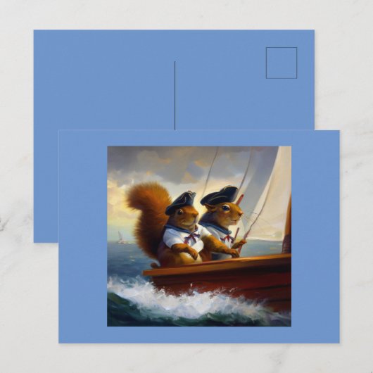 Eichhörnchen Postkarte (Vorne/Hinten)