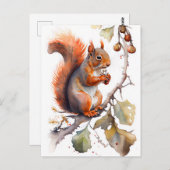 Eichhörnchen Postkarte (Vorne/Hinten)