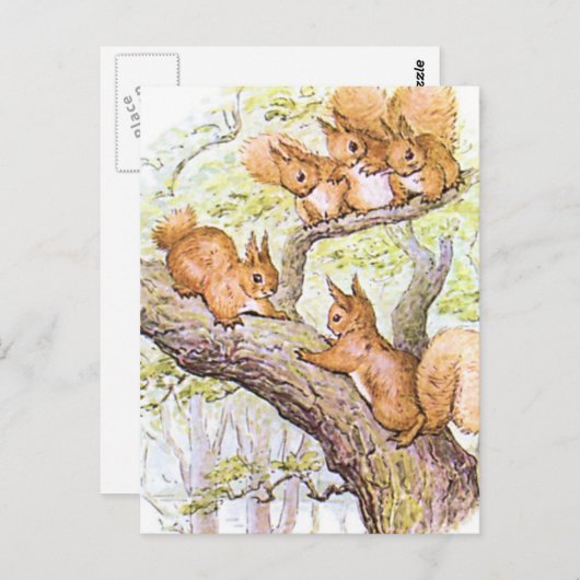 Eichhörnchen Postkarte (Vorne/Hinten)