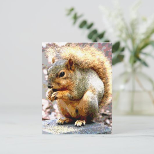 Eichhörnchen Postkarte (Stehend Vorderseite)
