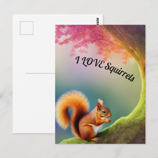 Eichhörnchen Postkarte (Vorne/Hinten)