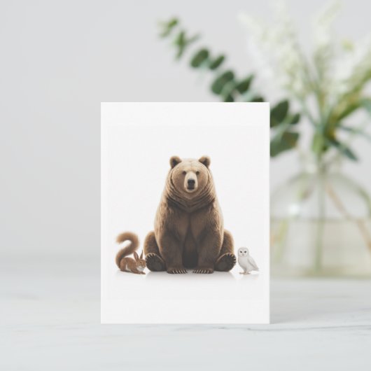 Eichhörnchen Postkarte (Stehend Vorderseite)
