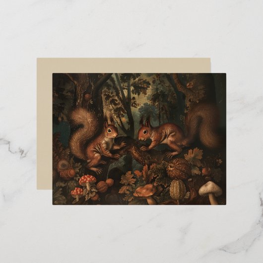 Eichhörnchen - Postkarten aufdecken (Vorderseite/Rückseite)