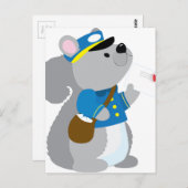 Eichhörnchen Postman Postkarte (Vorne/Hinten)