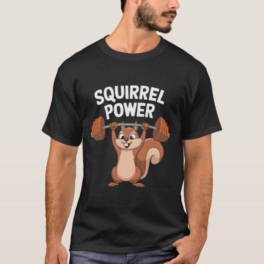 Eichhörnchen Power Funny T-Shirt (Vorderseite)