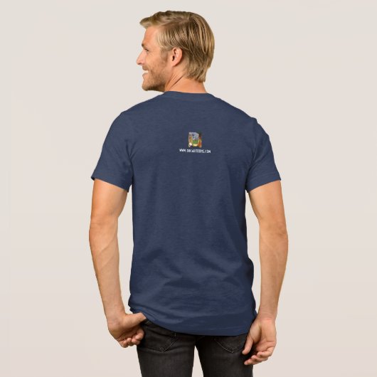 Eichhörnchen Proof Men Navy Tri-Blend Shirt (Rückseite voll)
