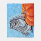 Eichhörnchen Pumpkin Painting Fleecedecke (Vorderseite)