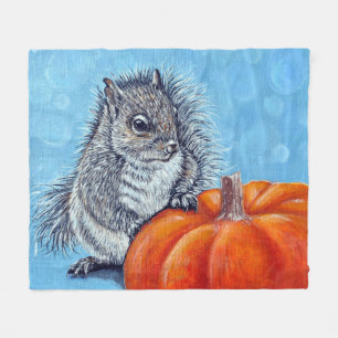 Eichhörnchen Pumpkin Painting Fleecedecke