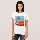 Eichhörnchen Pumpkin Painting T-Shirt (Vorne ganz)