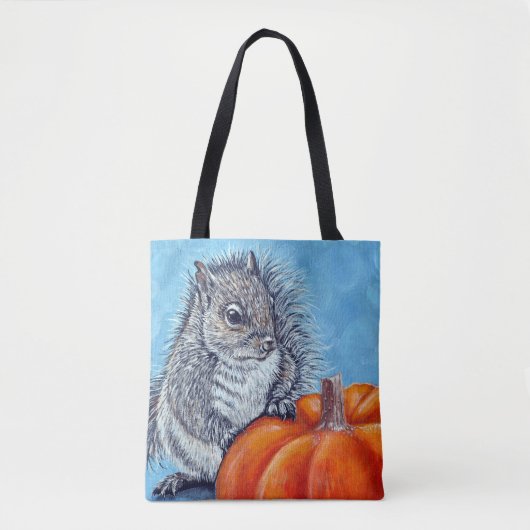 Eichhörnchen Pumpkin Painting Tasche (Vorderseite)