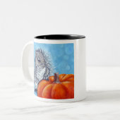 Eichhörnchen Pumpkin Painting Zweifarbige Tasse (Vorderseite Links)