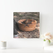 Eichhörnchen Quadratische Wanduhr (Zuhause)