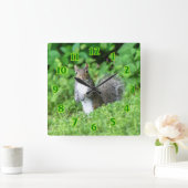 Eichhörnchen Quadratische Wanduhr (Zuhause)