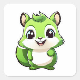 Eichhörnchen Quadratischer Aufkleber