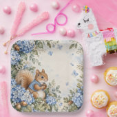 Eichhörnchen quadratischer Papier Teller (Party)