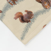 Eichhörnchen-Raserei-Fleece-Decke (Creme) Fleecedecke (Ecke)